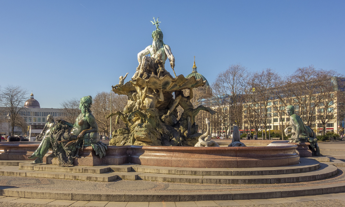 Climate activists dye fountains green in German cities to protest LNG